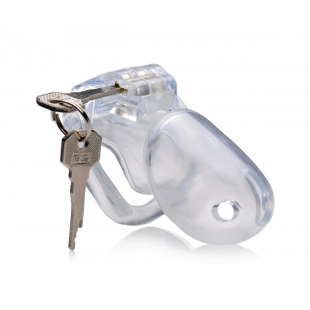 Clear Captor - Chastity Cage with Keys - Small