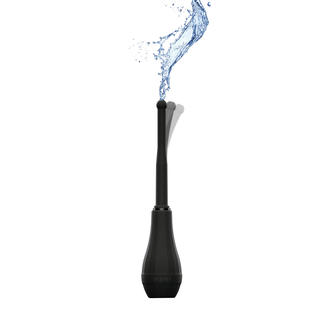 Ergoflo - Silicone Flex Tip for Anal Shower 20 cm - Black