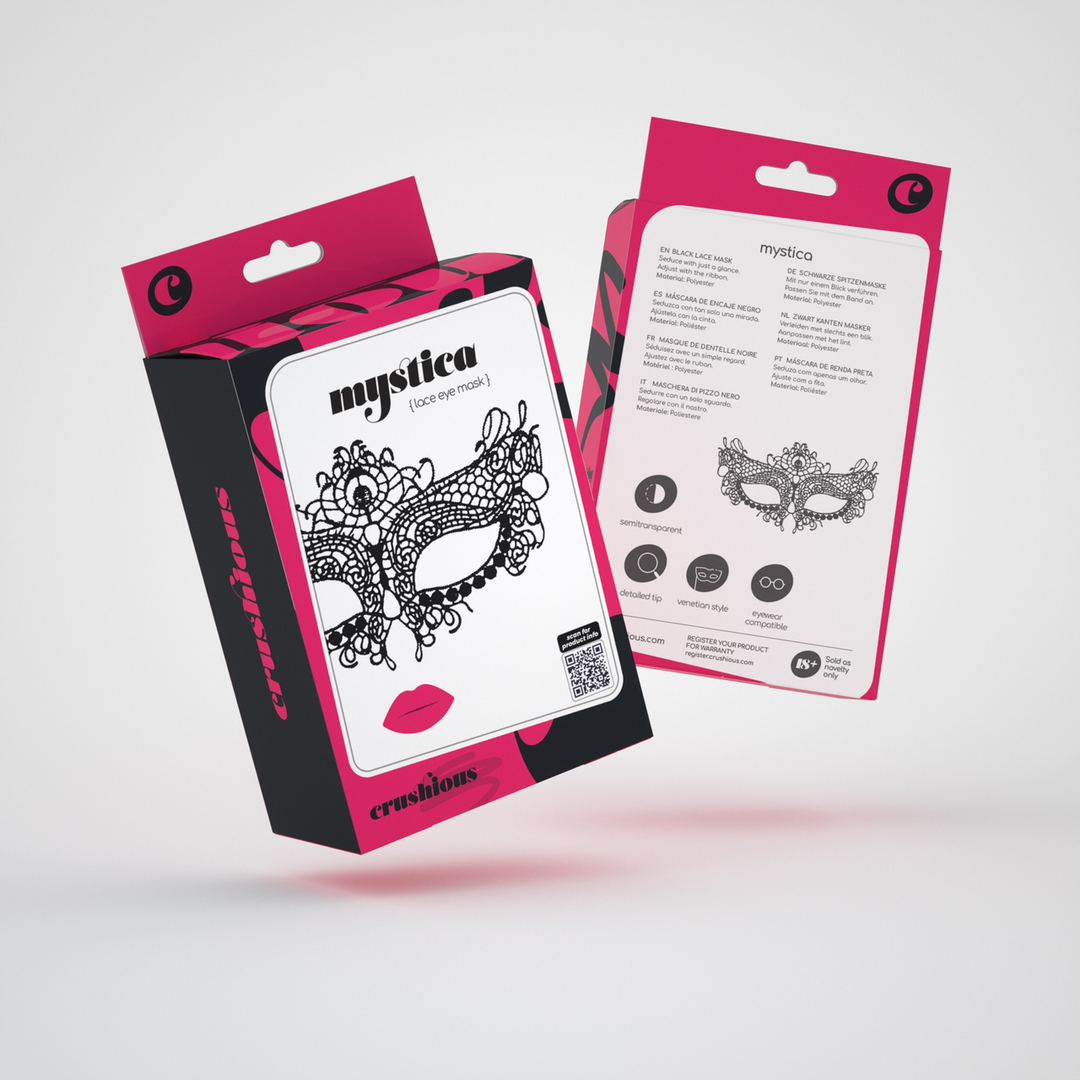 Mystica - Lace Mask - Black 2 Mystica - Lace Mask - Black - Image 2