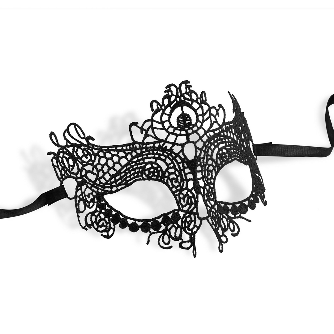 Mystica - Lace Mask - Black 3 Mystica - Lace Mask - Black - Image 3