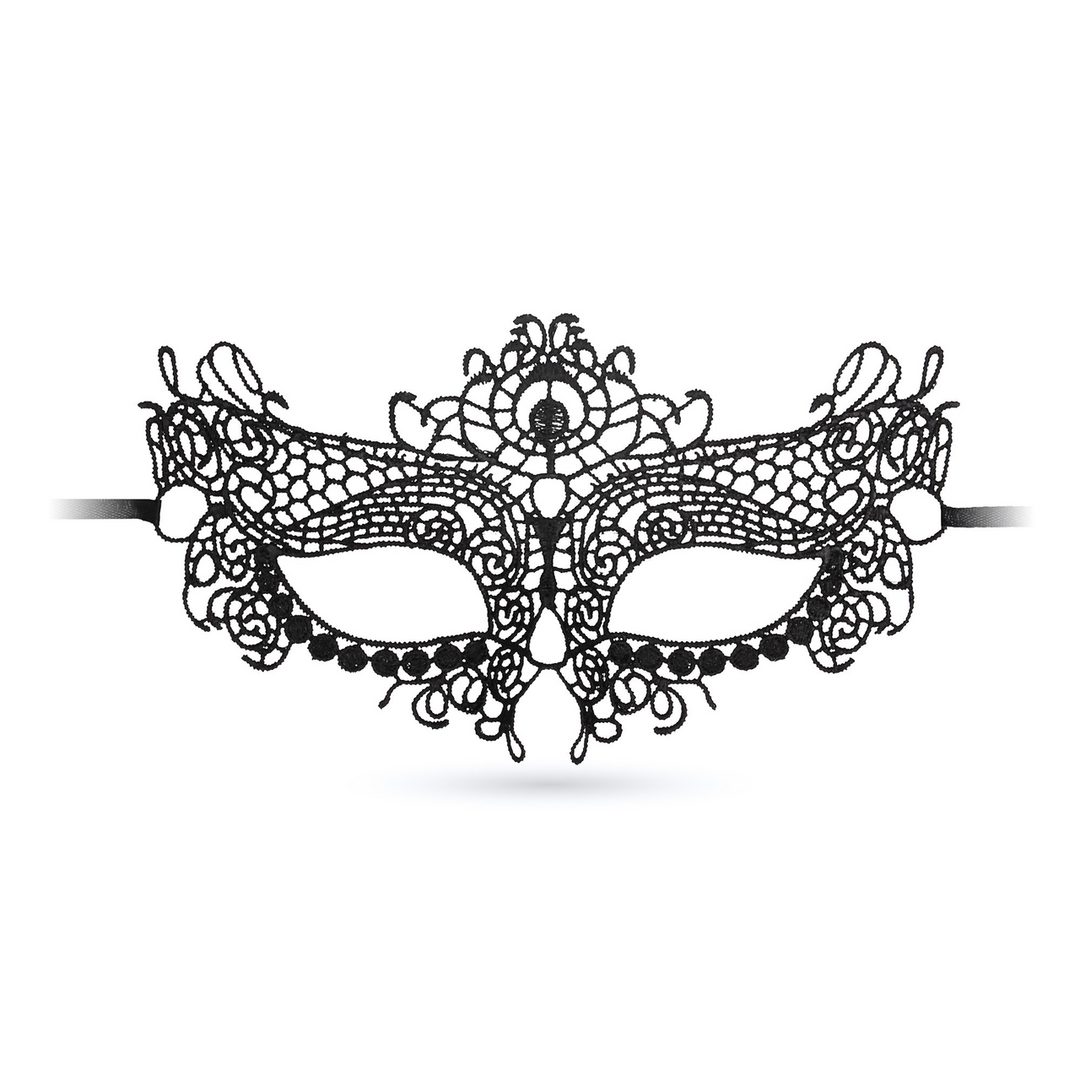 Mystica - Lace Mask - Black 1 Mystica - Lace Mask - Black