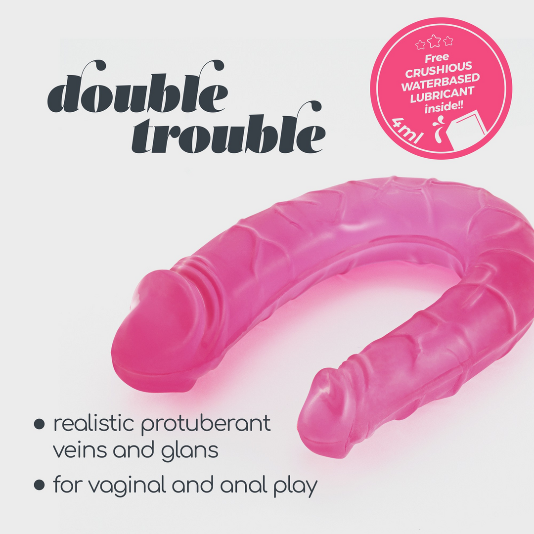Double Trouble - Double Dildo - 10.6 / 27 cm - Pink 5 Double Trouble - Double Dildo - 10.6 / 27 cm - Pink - Image 5