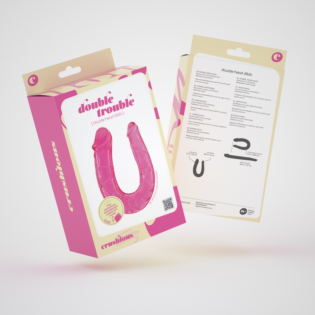 Double Trouble - Double Dildo - 10.6 / 27 cm - Pink 2 Double Trouble - Double Dildo - 10.6 / 27 cm - Pink - Image 2