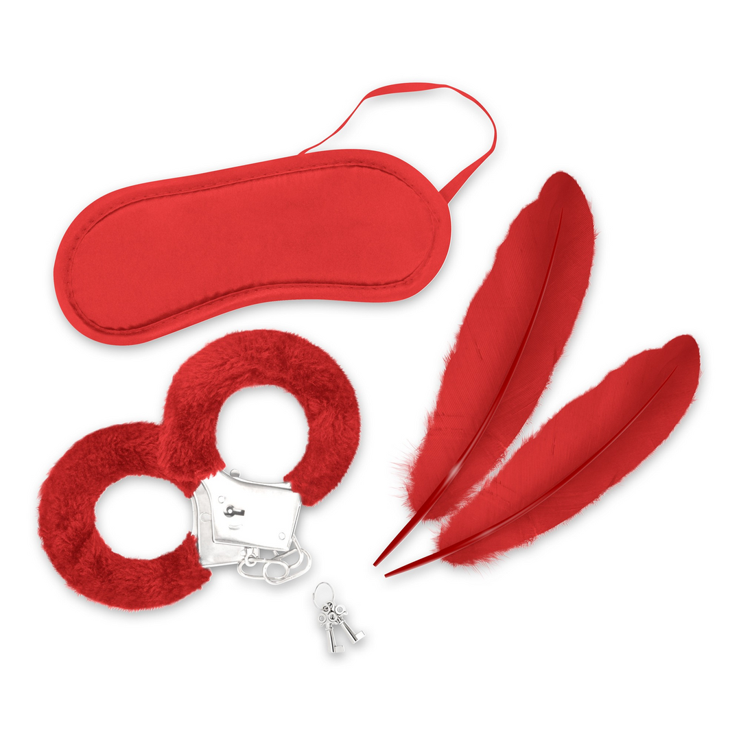 Lover's Dream - 4 Piece Bondage Kit for Beginners - Red