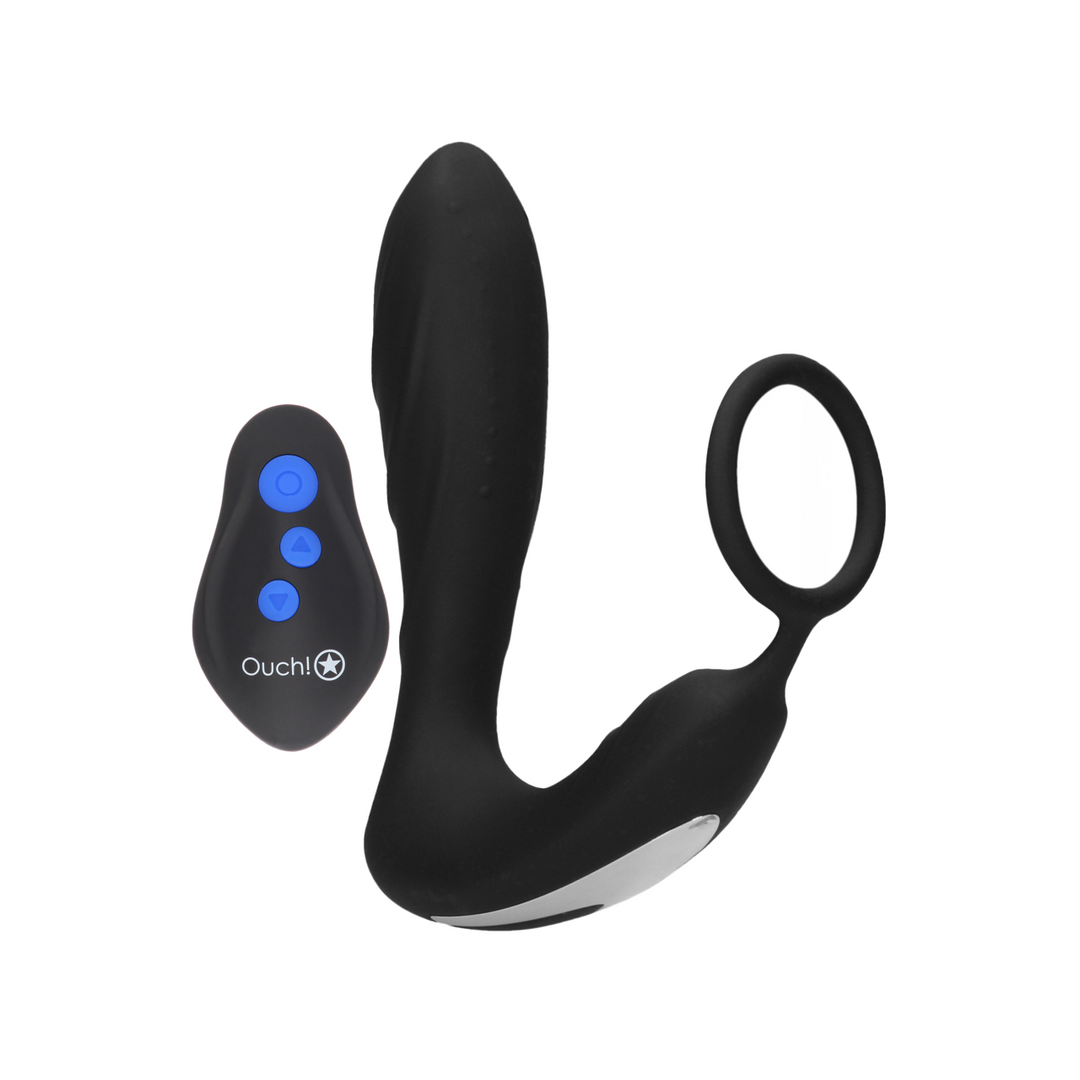 E-stim Vibrating Butt Plug Cockring