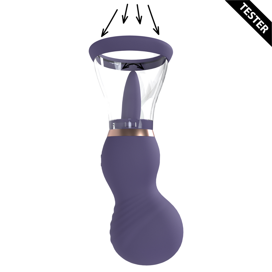 Sensual - Rechargeable Vulva and Breast Pump - Purple - Tester