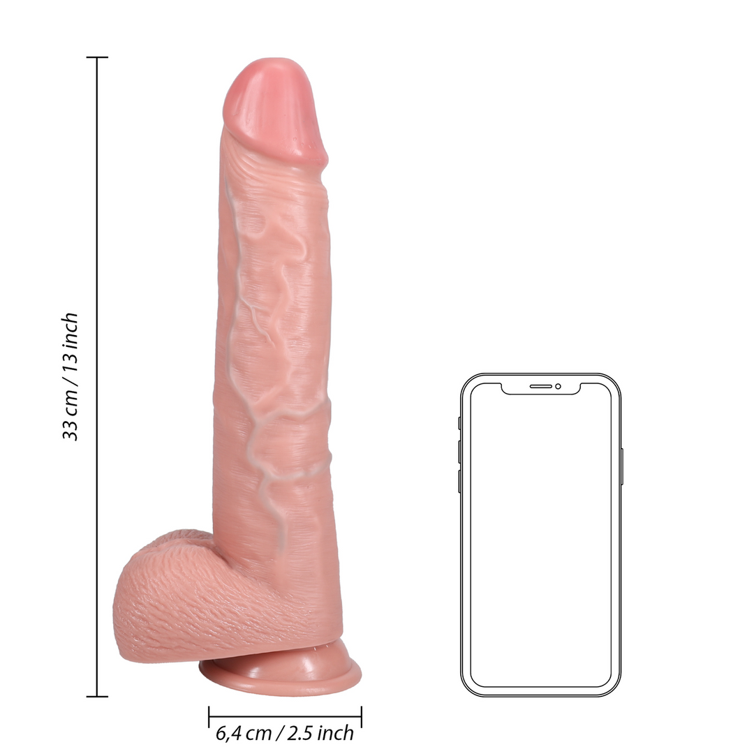 Extra Large Straight with Balls 13 / 33 cm - Flesh 7 Extra Large Straight with Balls 13 / 33 cm - Flesh - Image 7