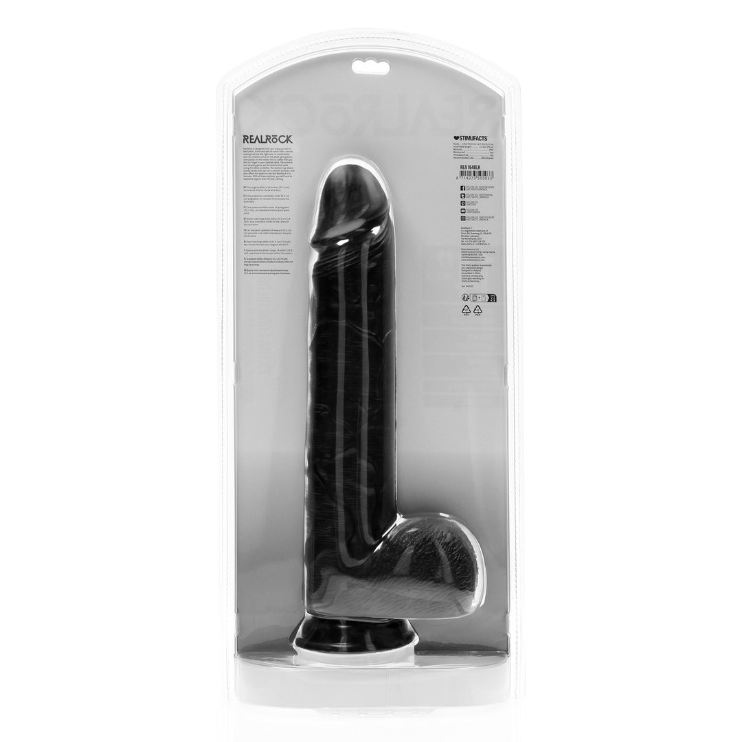 Extra Large Straight with Balls 14 / 35,5 cm - Black 3 Extra Large Straight with Balls 14 / 35,5 cm - Black - Image 3