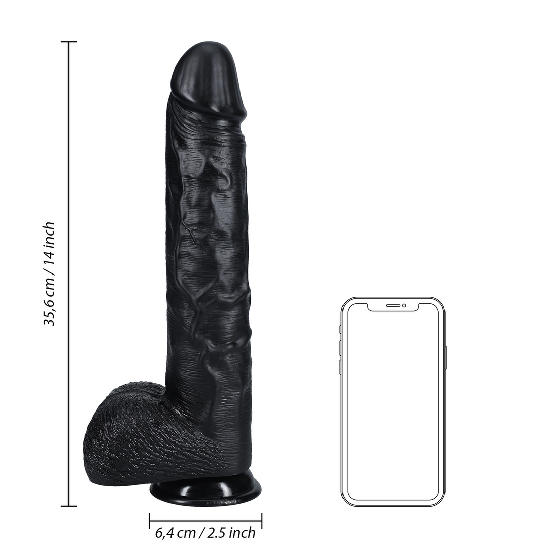 Extra Large Straight with Balls 14 / 35,5 cm - Black 7 Extra Large Straight with Balls 14 / 35,5 cm - Black - Image 7