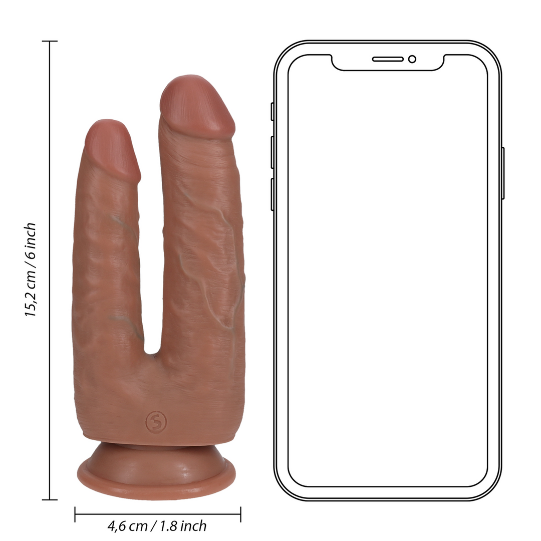 Double Trouble Dildo 5/6 - 12,7/15,2 cm - Tan 6 Double Trouble Dildo 5/6 - 12,7/15,2 cm - Tan - Image 6