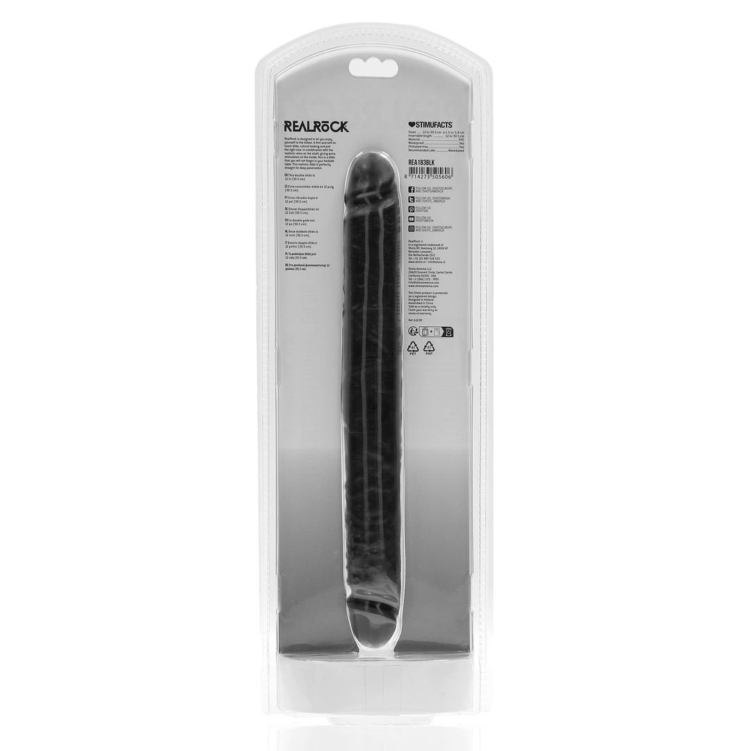 Slim Double Ended Dong 12 / 30,5 cm - Black 3 Slim Double Ended Dong 12 / 30,5 cm - Black - Image 3