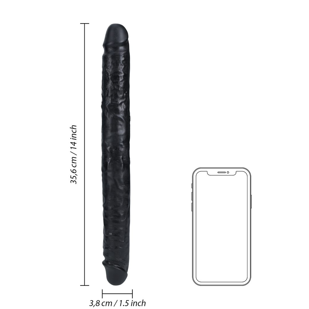 Slim Double Ended Dong 14 / 35,6 cm - Black 6 Slim Double Ended Dong 14 / 35,6 cm - Black - Image 6