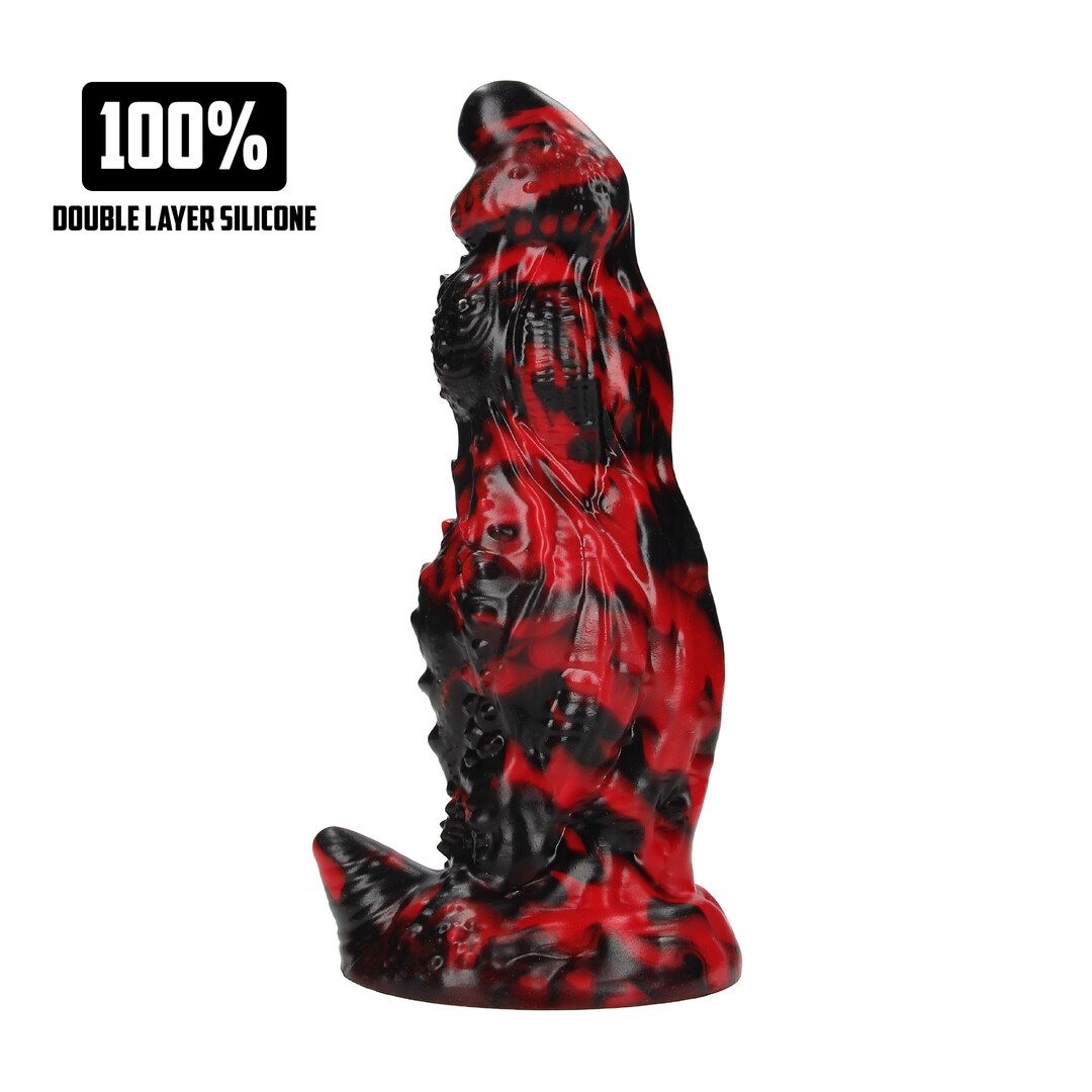 Hell Night Fiend - Silicone Dildo - Red/Black