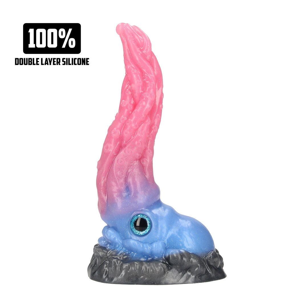 Kraken's Lick - Silicone Dildo - Blue/Red
