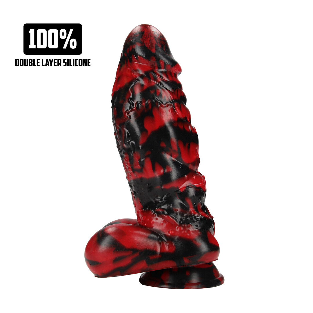 Demon Master - Silicone Dildo - Red/Black