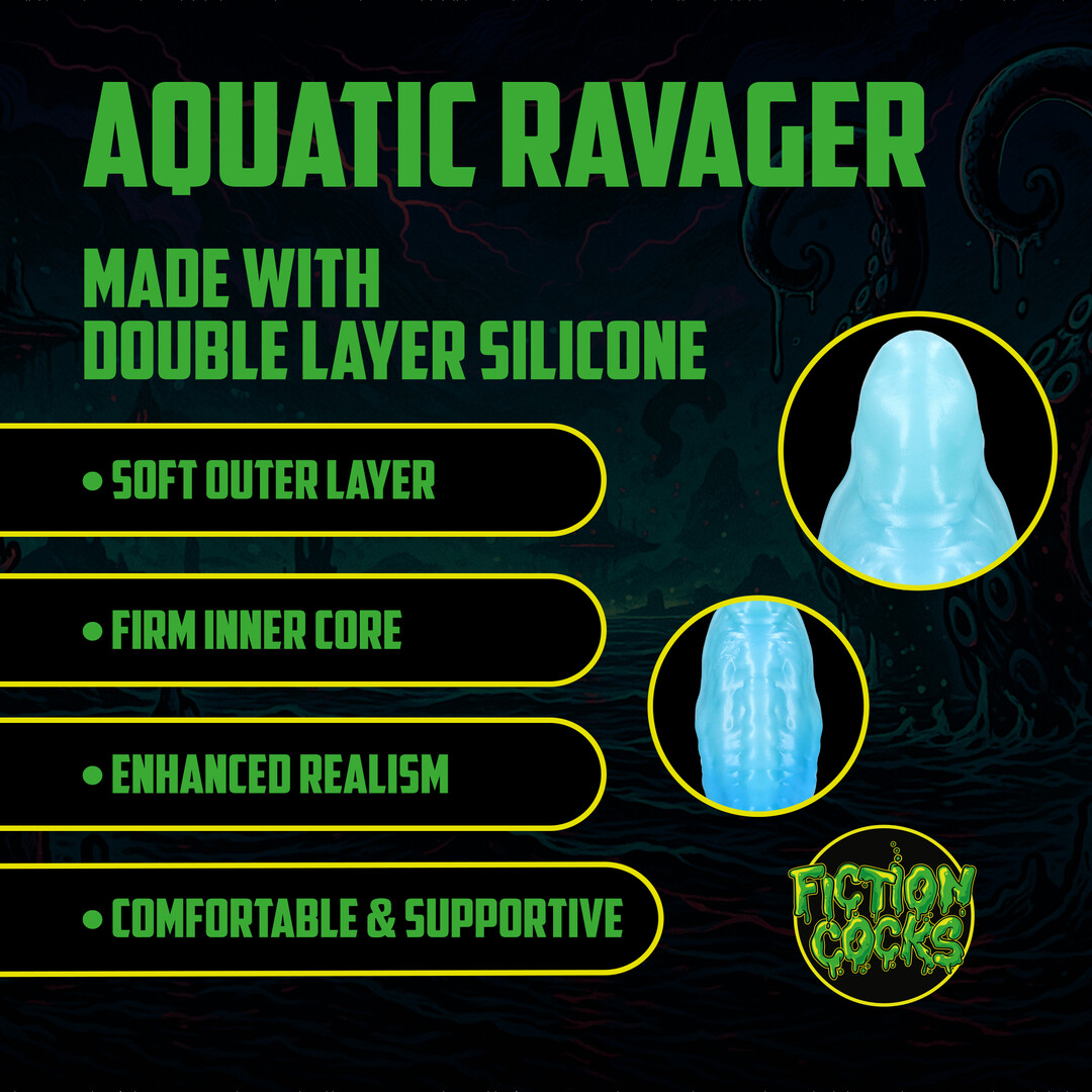 Aquatic Ravager - Silicone Dildo - Blue 3 Aquatic Ravager - Silicone Dildo - Blue - Image 3