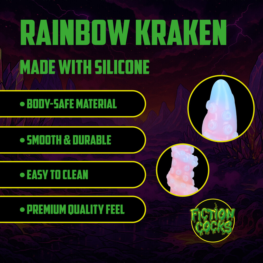 Rainbow Kraken - Silicone Butt Plug - Rainbow 3 Rainbow Kraken - Silicone Butt Plug - Rainbow - Image 3