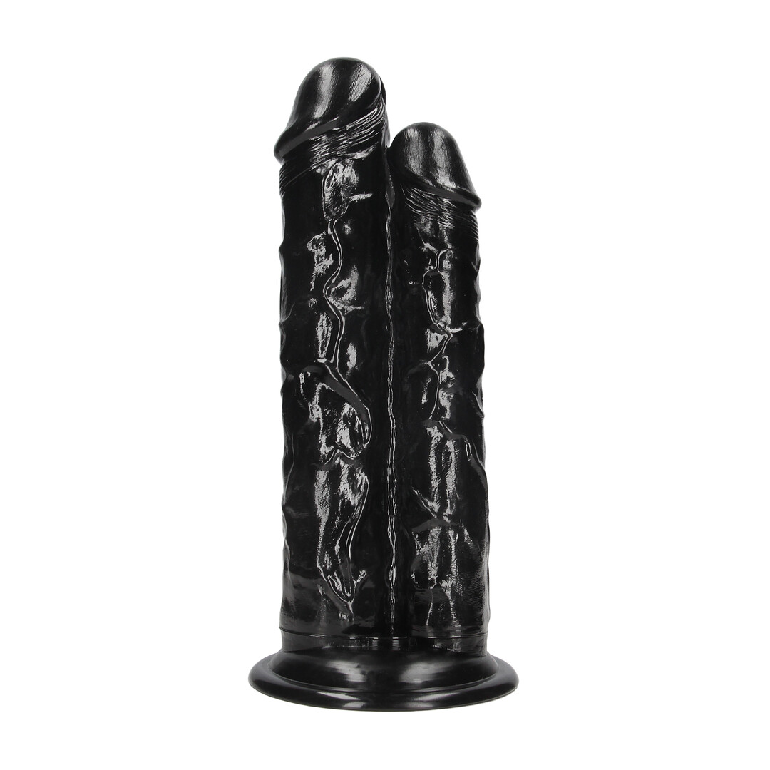 Double Titan - Realistic Double Dildo - 24,5 cm - Black