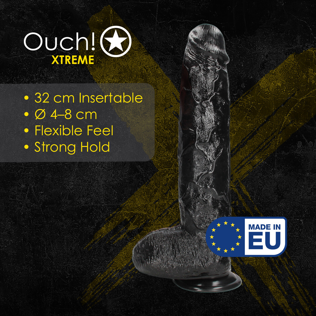 Realistic Giant - Realistic Dildo - 32 cm - Black 5 Realistic Giant - Realistic Dildo - 32 cm - Black - Image 5